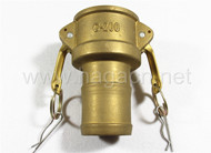 Brass camlock coupling Type C