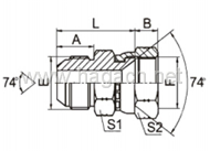 JIC Male 74 Cone/JIC Female 74 Seat