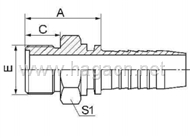 O-Ring Metric Male Flat Seal