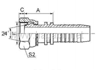 Metric Female 24 Cone O-Ring L.T.