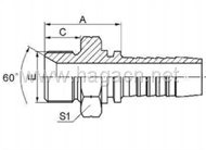 BSP Male Double Use for 60 Cone Seat or Bonded Seal