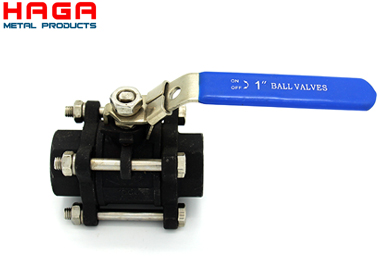 3PC threaded ball valve carbon steel