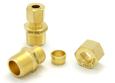 Brass NPT compression fitting